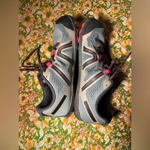 Xero Sage Green and Pink Barefoot Sneakers with Breathable Mesh